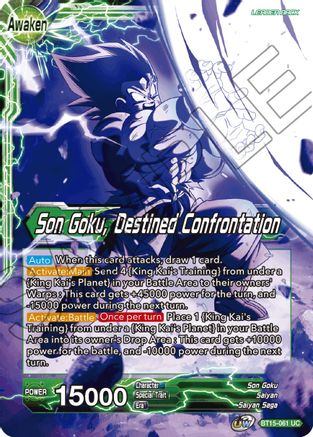 Image of Son Goku // Son Goku, Destined Confrontation (BT15-061) - Saiyan Showdown Foil