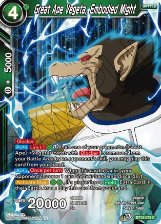 Image of Great Ape Vegeta, Embodied Might (BT15-073) - Saiyan Showdown
