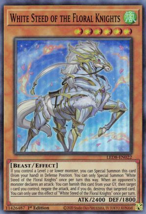 Image of White Steed of the Floral Knights (LED8-EN022) - Legendary Duelists: Synchro Storm 1st Edition