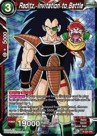 Image of Raditz, Invitation to Battle (P-341) - Tournament Promotion Cards