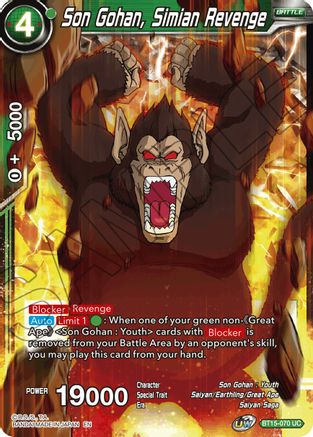 Image of Son Gohan, Simian Revenge (BT15-070) - Saiyan Showdown