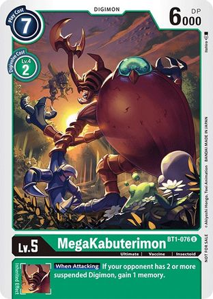 Image of MegaKabuterimon (Official Tournament Pack Vol.3) (BT1-076) - Release Special Booster 1.0
