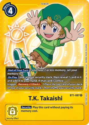 Image of T.K. Takaishi (Official Tournament Pack Vol.3) (BT1-087) - Release Special Booster 1.0