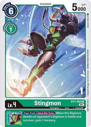 Image of Stingmon (Winner Pack Double Diamond) (BT3-050) - Release Special Booster 1.0