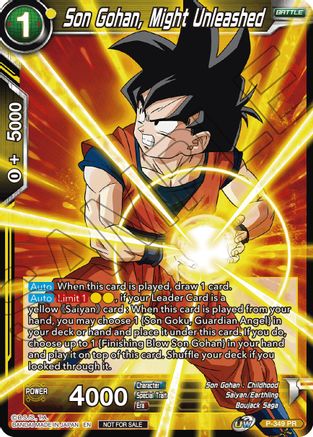 Image of Son Gohan, Might Unleashed (P-349) - Tournament Promotion Cards