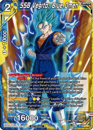 Image of SSB Vegito, Blue Omen (P-353) - Tournament Promotion Cards
