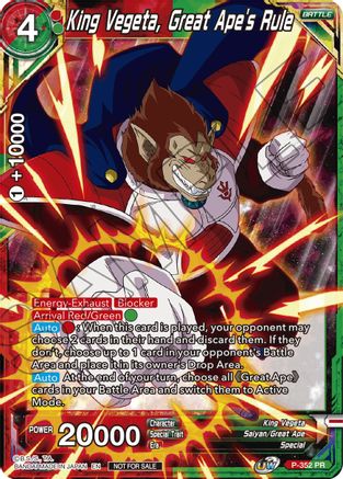 Image of King Vegeta, Great Ape's Rule (P-352) - Tournament Promotion Cards