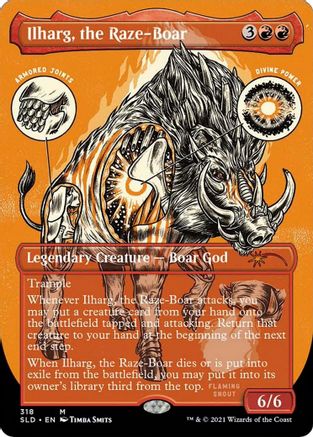 Image of Ilharg, the Raze-Boar (Foil Etched) (SLD-318) - Secret Lair Drop Series Foil