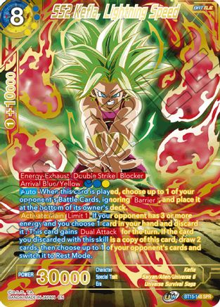 Image of SS2 Kefla, Lightning Speed (SPR) (BT15-148) - Saiyan Showdown Foil