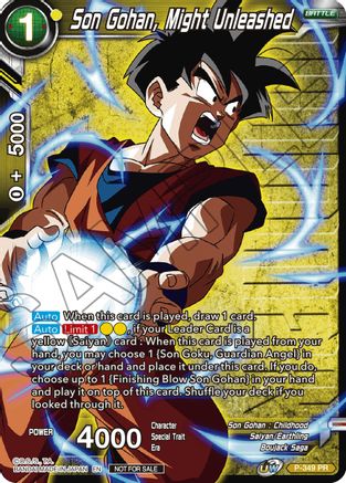 Image of Son Gohan, Might Unleashed (Winner Stamped) (P-349) - Tournament Promotion Cards Foil