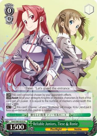 Image of Reliable Juniors, Tiese & Ronie (SAO/S80-E035 R) - Sword Art Online -Alicization- Vol.2
