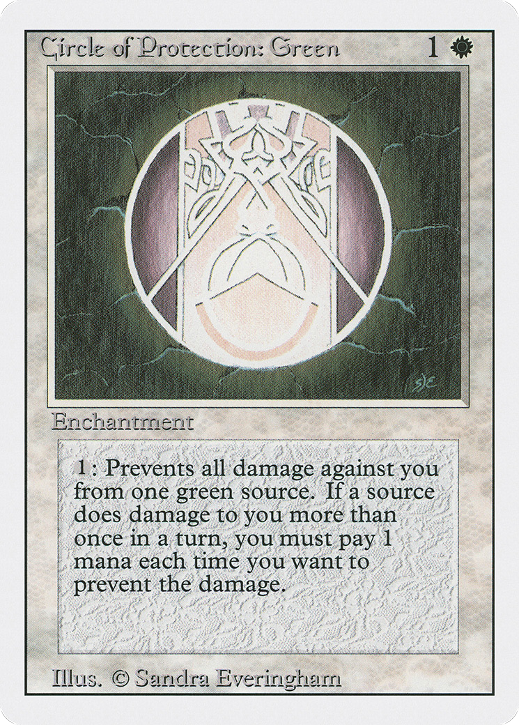 Image of Circle of Protection: Green (3ED-) - Revised Edition