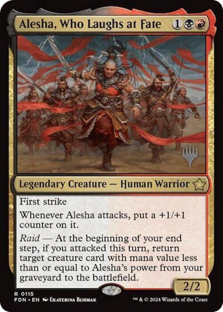 Image of Alesha, Who Laughs at Fate (PPDFT-115) - Foundations Promos Foil