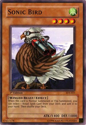 Image of Sonic Bird (SYE-021) - Starter Deck: Yugi Evolution 1st Edition