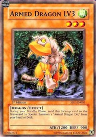 Image of Armed Dragon LV3 (SD1-EN005) - Structure Deck: Dragon's Roar 1st Edition