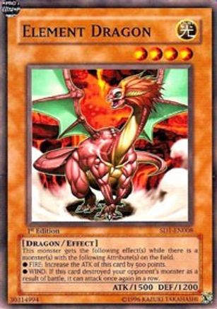 Image of Element Dragon (SD1-EN008) - Structure Deck: Dragon's Roar Unlimited