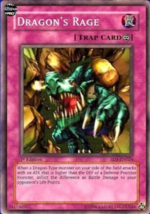 Image of Dragon's Rage (SD1-EN024) - Structure Deck: Dragon's Roar 1st Edition