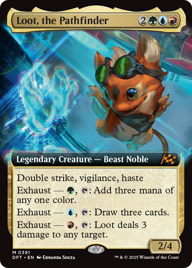Image of Loot, the Pathfinder (Extended Art) (DFT-391) - Aetherdrift: (Extended Art) Foil