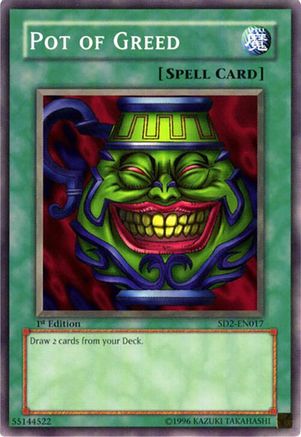 Image of Pot of Greed (SD2-EN017) - Structure Deck: Zombie Madness 1st Edition