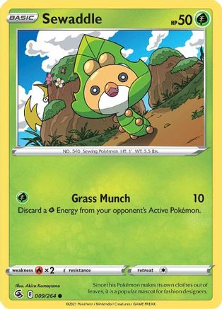 Image of Sewaddle 009/264  SWSH08 Fusion Strike - Common