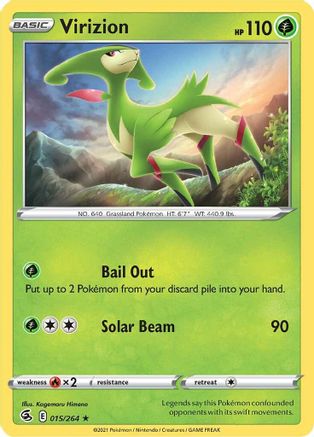 Image of Virizion 015/264  SWSH08 Fusion Strike - Rare
