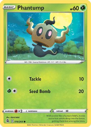 Image of Phantump 016/264  SWSH08 Fusion Strike - Common