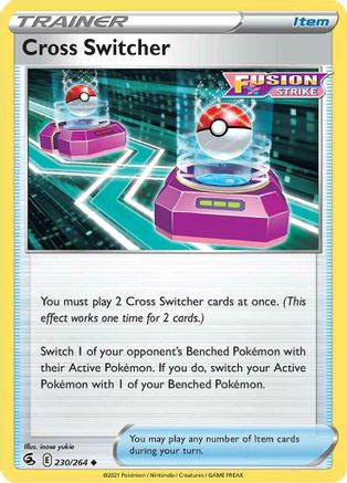 Image of Cross Switcher 230/264  - Reverse Holofoil SWSH08 Fusion Strike - Uncommon