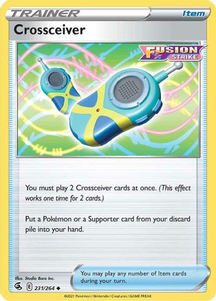 Image of Crossceiver 231/264  - Reverse Holofoil SWSH08 Fusion Strike - Uncommon