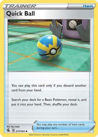Image of Quick Ball 237/264  SWSH08 Fusion Strike - Uncommon