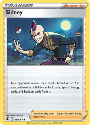Image of Sidney 241/264  - Reverse Holofoil SWSH08 Fusion Strike - Uncommon
