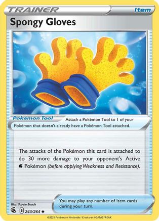 Image of Spongy Gloves 243/264  SWSH08 Fusion Strike - Uncommon