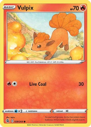 Image of Vulpix (28) 028/264  SWSH08 Fusion Strike - Common