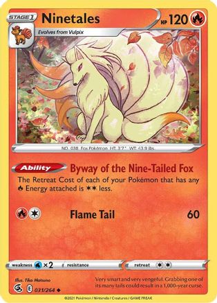 Image of Ninetales (31) 031/264  SWSH08 Fusion Strike - Uncommon
