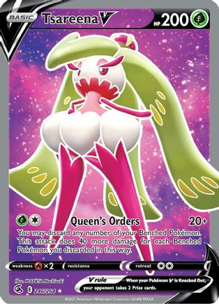 Image of Tsareena V (Full Art) 246/264  - Holofoil SWSH08 Fusion Strike - Ultra Rare
