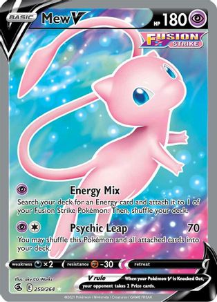 Image of Mew V (Full Art) 250/264  - Holofoil SWSH08 Fusion Strike - Ultra Rare