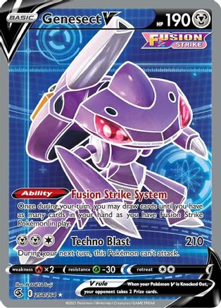 Image of Genesect V (Full Art) 254/264  - Holofoil SWSH08 Fusion Strike - Ultra Rare