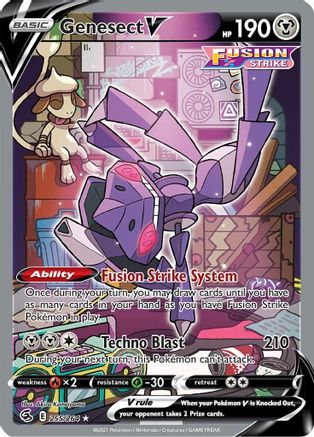 Image of Genesect V (Alternate Full Art) 255/264  - Holofoil SWSH08 Fusion Strike - Ultra Rare