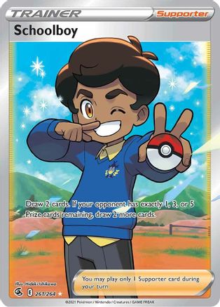 Image of Schoolboy (Full Art) 261/264  - Holofoil SWSH08 Fusion Strike - Ultra Rare