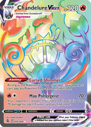 Image of Chandelure VMAX (Secret) 265/264  - Holofoil SWSH08 Fusion Strike - Secret Rare
