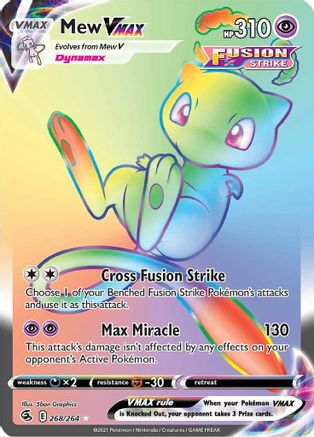 Image of Mew VMAX (Secret) 268/264  - Holofoil SWSH08 Fusion Strike - Secret Rare