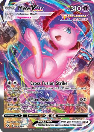 Image of Mew VMAX (Alternate Art Secret) 269/264  - Holofoil SWSH08 Fusion Strike - Secret Rare