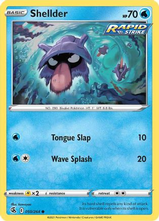 Image of Shellder 050/264  - Reverse Holofoil SWSH08 Fusion Strike - Common