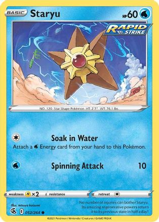 Image of Staryu 052/264  SWSH08 Fusion Strike - Common
