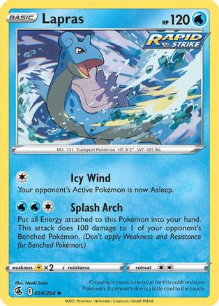 Image of Lapras 054/264  SWSH08 Fusion Strike - Uncommon