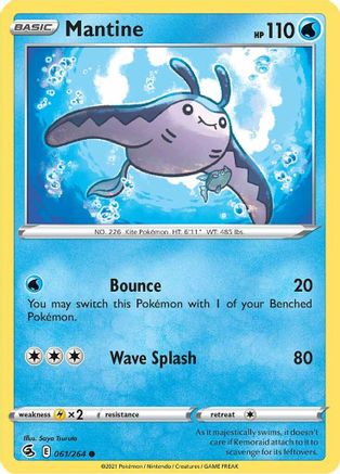 Image of Mantine 061/264  SWSH08 Fusion Strike - Common