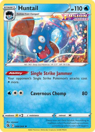 Image of Huntail 066/264  SWSH08 Fusion Strike - Rare