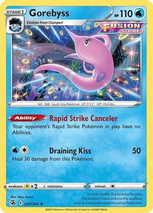 Image of Gorebyss 067/264  SWSH08 Fusion Strike - Rare