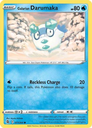Image of Galarian Darumaka 071/264  SWSH08 Fusion Strike - Common