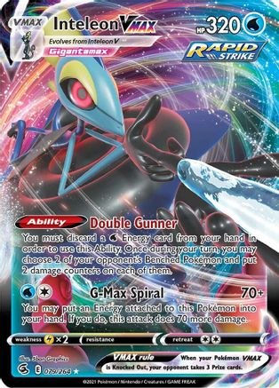 Image of Inteleon VMAX 079/264  - Holofoil SWSH08 Fusion Strike - Ultra Rare