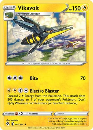 Image of Vikavolt 101/264  SWSH08 Fusion Strike - Rare